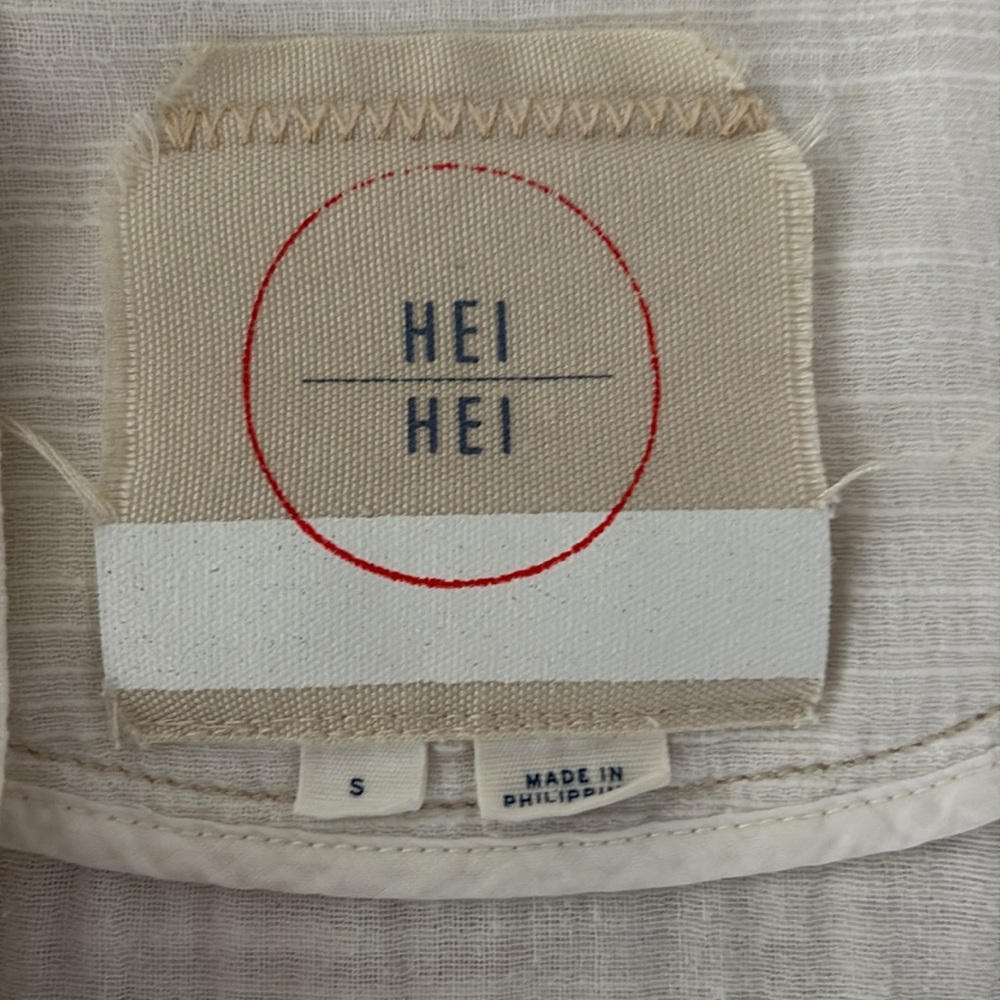 Anthropologie cream cotton safari jacket - Picture 7 of 10